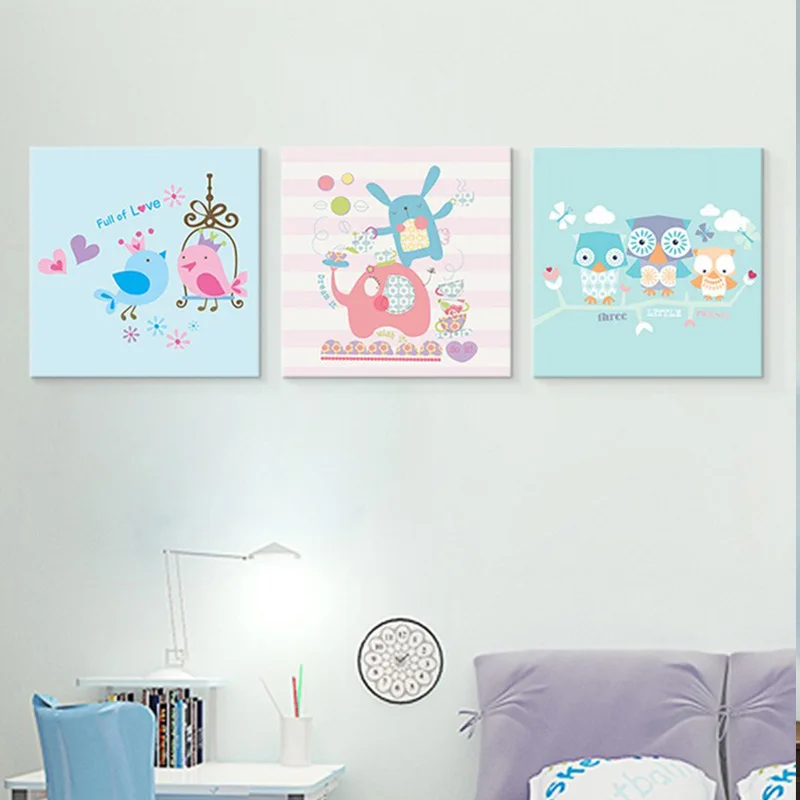 

Canvas Painting Wall Art Cartoon Pet Animal Warm Children's Bedroom Posters and Prints Room Decor Pictures for Home Decoration
