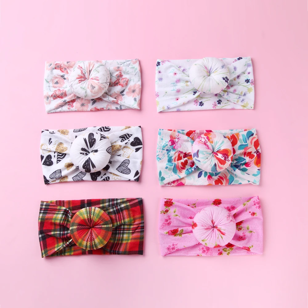 Diadema para beb&eacute; de 6 colores para ni&ntilde;a, cintas el&aacute;sticas para el cabello, accesorios para el cabello para ni&ntilde;o, Diadema con lazo para reci&eacute;n nacido 2020-5