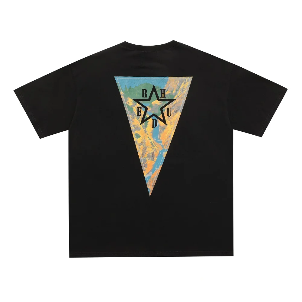 

2021ss RHUDE T-shirt Men Women 1:1 High Quality Rhude Tshirts Summer Spring Short Sleeve Tee Tops