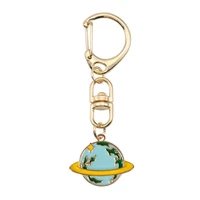 earth planet round pendant keychain car backpack accessories suitable for male and female students schoolbag jewelry gifts