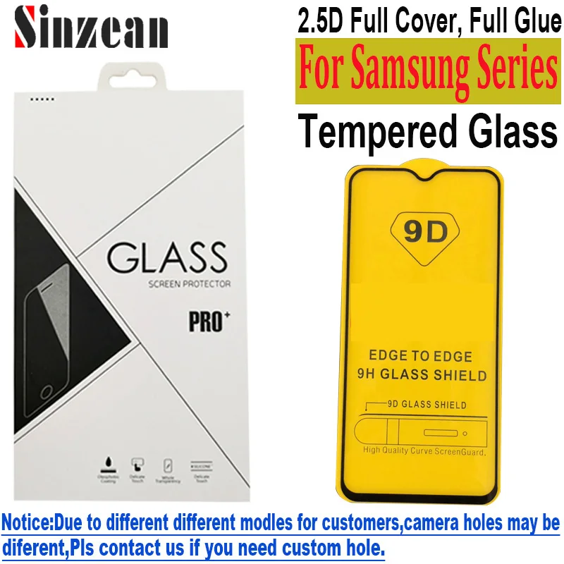100 шт для samsung A10/A20/A30/A40/A50/A60/A70/A80/A90/M10/M20/M30/M40 2.5D полное покрытие из закаленного стекла Полный Клей протектор экрана