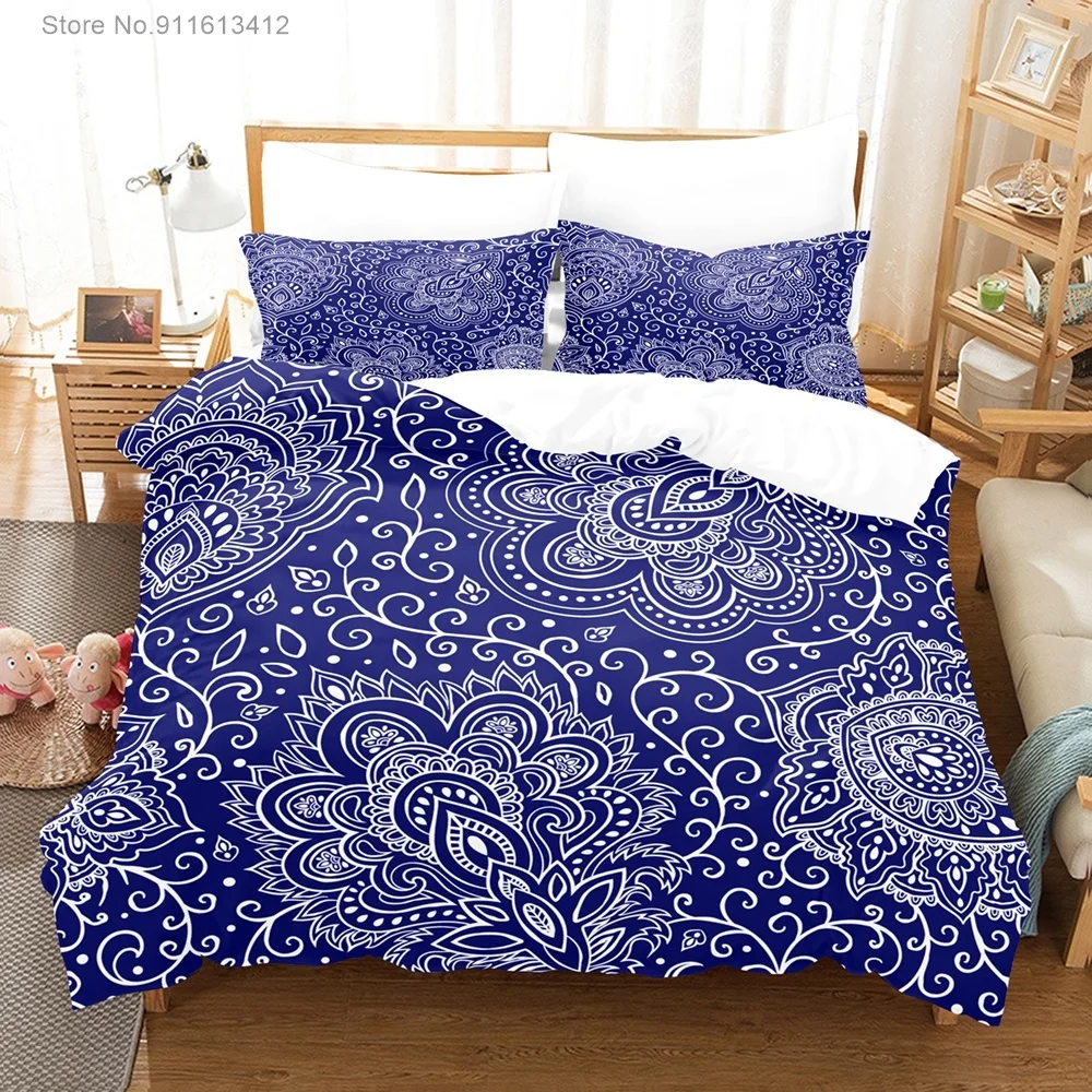 

Bohemia Boho Mandala 200x200cm Bedding Set for Adults Bedclothes 3pcs Queen King Twin Size Duvet Cover with Pillowcase