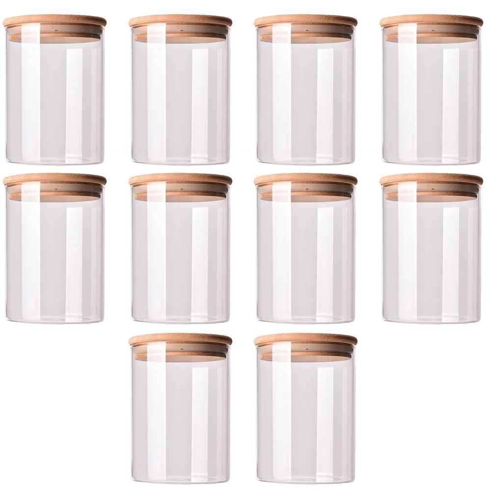 Jar Glass Canister Storage Airtight Tea Mouth Wide Kitchen Canning Clear Container Flour Sugar Honey Rice Food Hexagon Mini