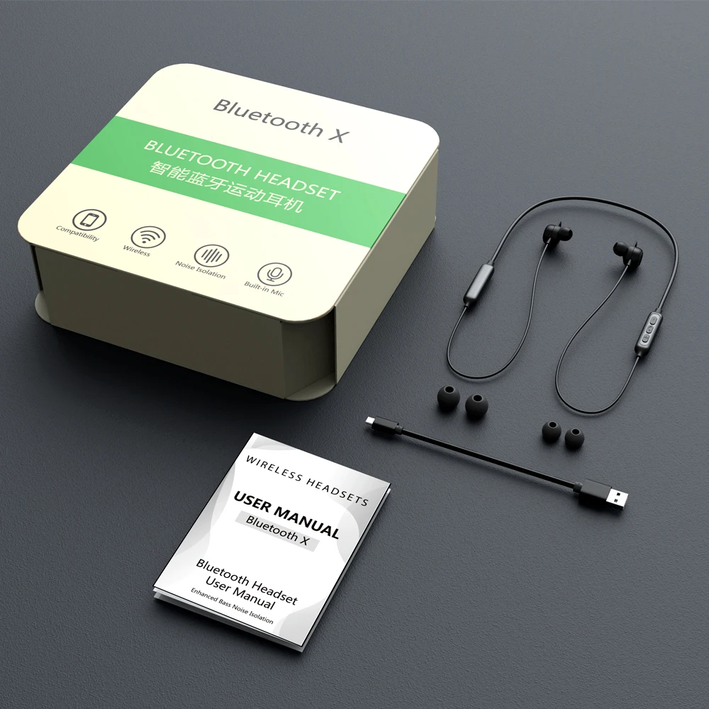 Магнитные наушники Simvict Bluetooth беспроводные игровая гарнитура спортивные для iPhone