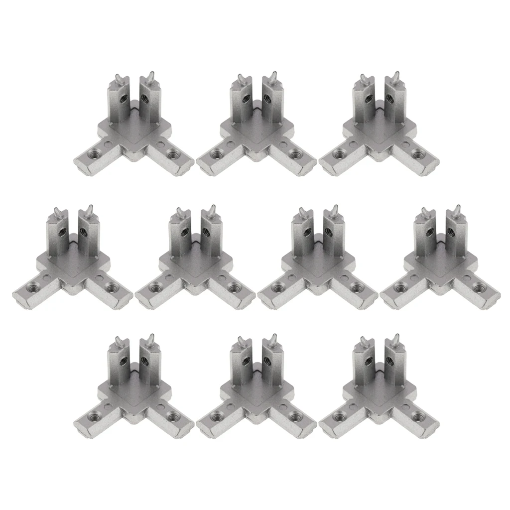 10pcs Aluminum Profile 2020 Series Extrusion 3-way Corner Joint Connector | Компьютеры и офис