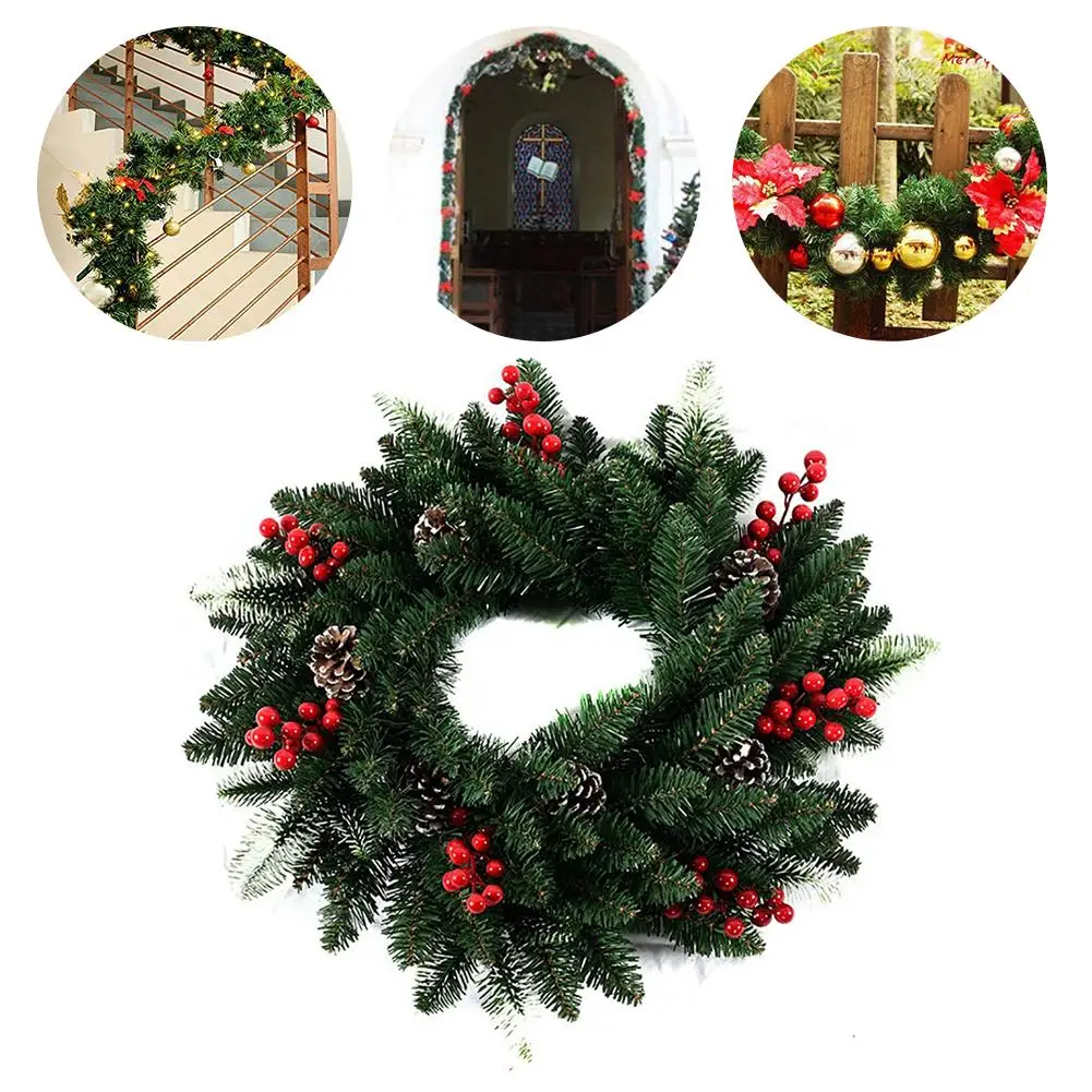 

2,7 м Рождественская лоза, искусственные зеленые виноградные лозы, Рождественская елка из ротанга для камина, домашняя гостиная, входная две...