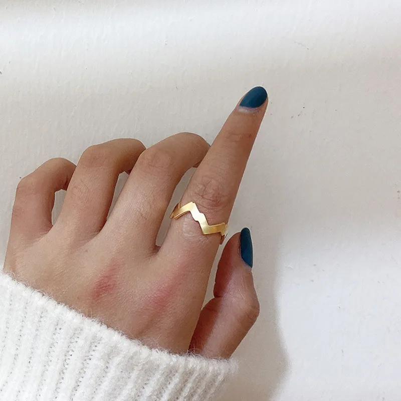 SRCOI необычная волнистая форма золотого серебряного цвета металлическое