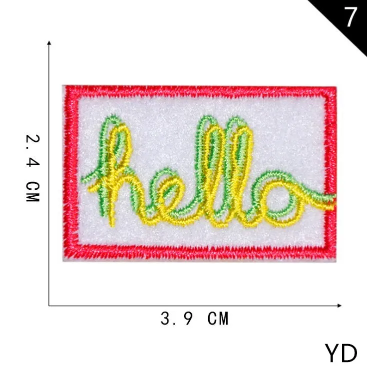 Новое поступление 10 шт. вышитых надписей термоклейкие Мультяшные нашивки значки