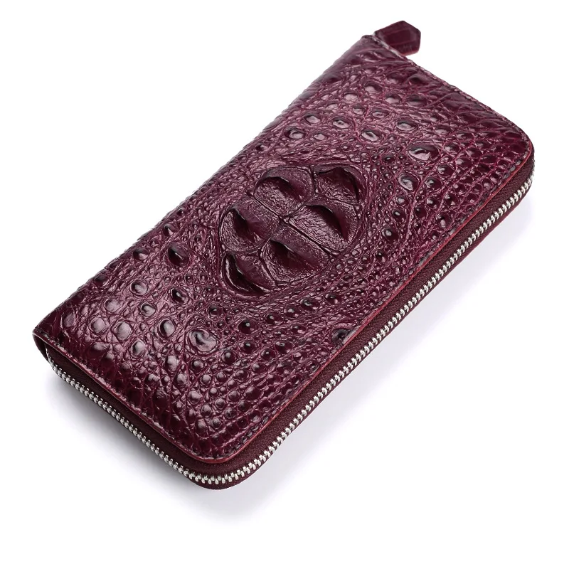 Модная обувь из крокодиловой кожи фирменный женский кошелек роскошный длинный