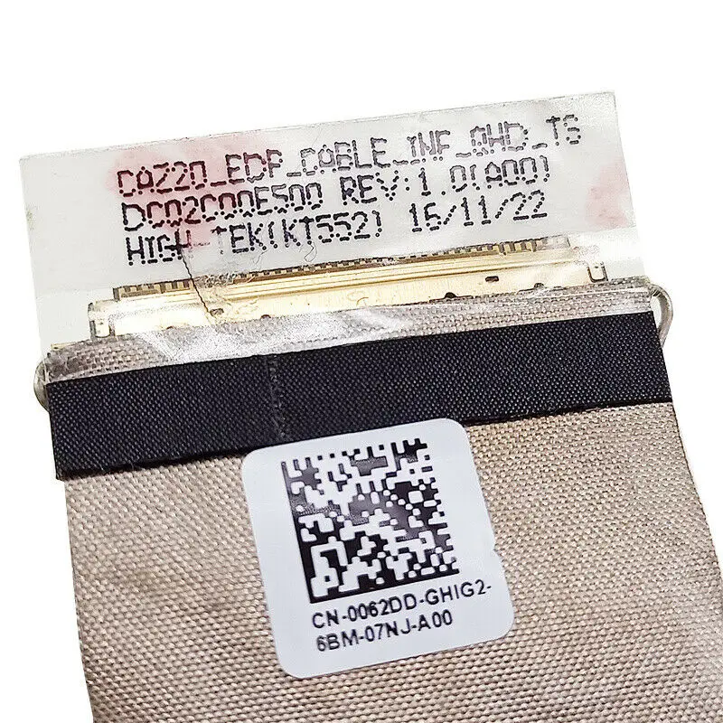 

For Dell Latitude E7480 0062DD CAZ20 40pin QHD Touch LVDS Cable DC02C00E500