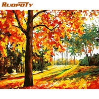 ruopoty frame picture diy painting by numbers acrylic wall art picture forest coloring by numbers handpainted for diy gift 60x75