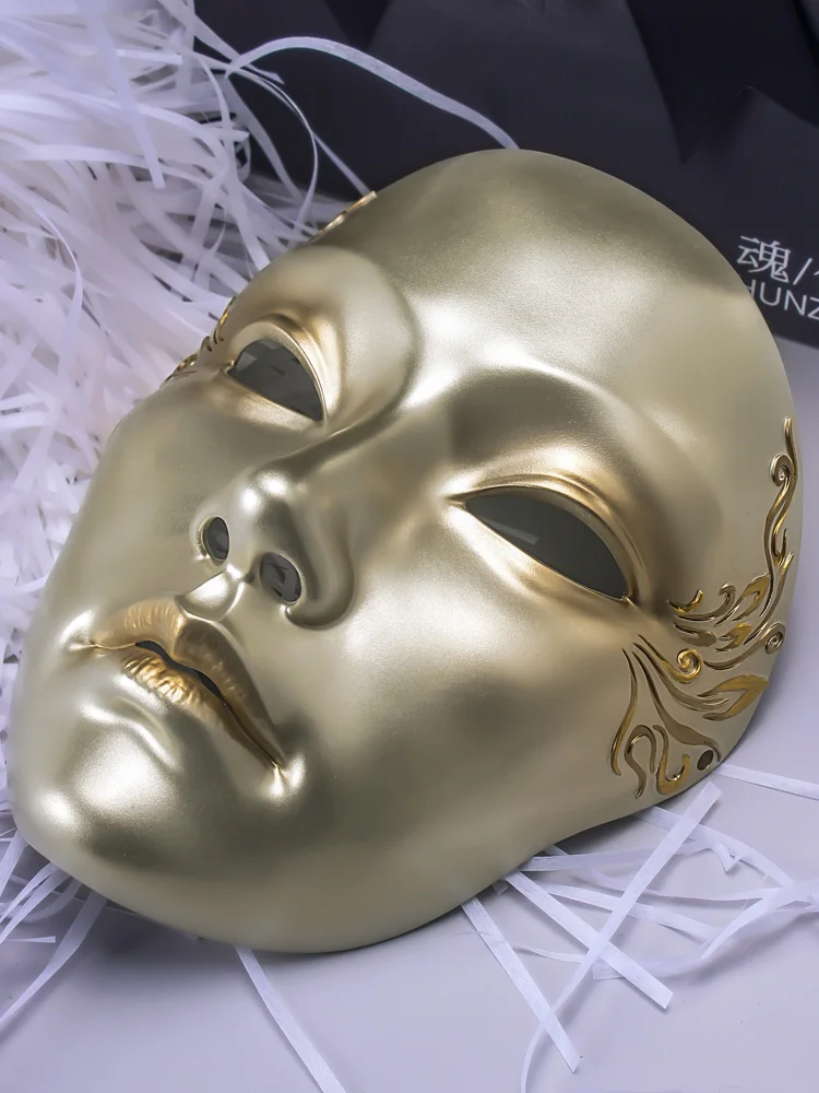 Золотая маска на все лицо для лица аксессуары чехол в китайском стиле подарок