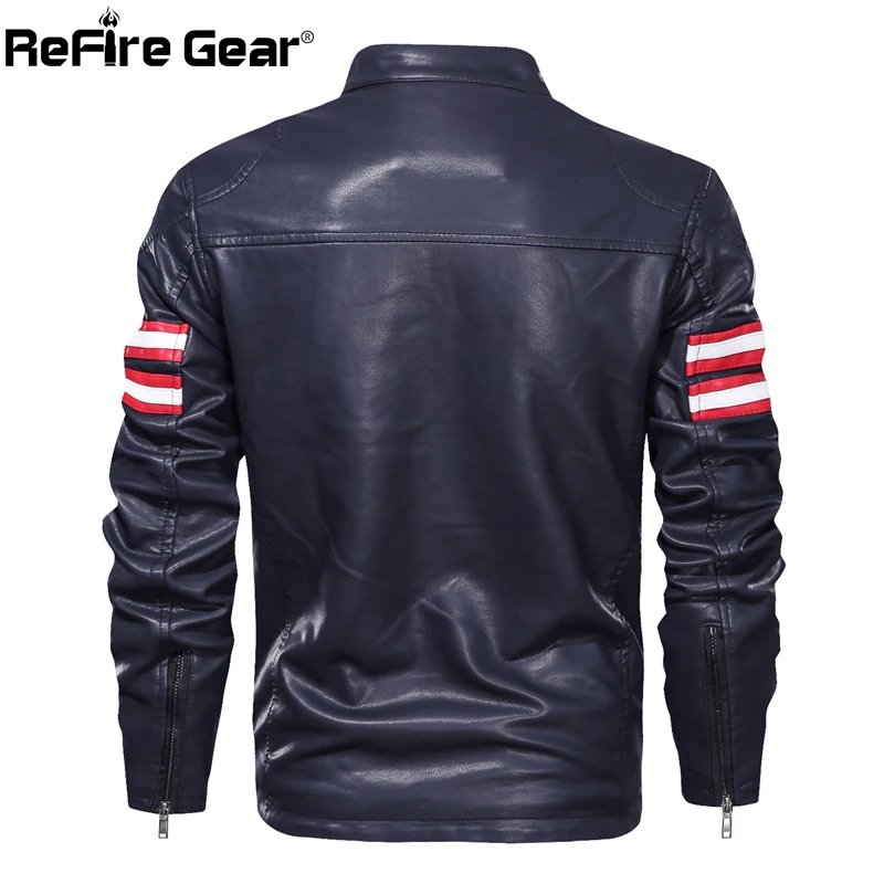 Куртка бомбер ReFire Gear мужская из искусственной кожи модная теплая тактическая