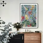 Картина на холсте Колибри, Современная печать, картина маслом, животное, птица, искусство, настенный постер, картина с растениями для гостиной, домашний декор