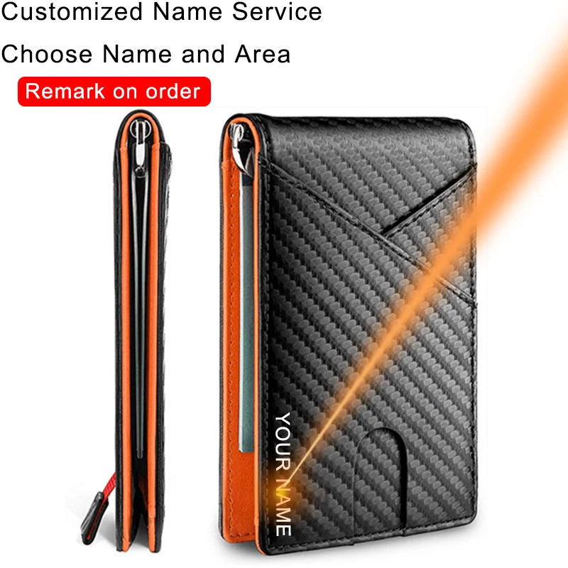 

DIENQI Carbon Fiber Rfid Men Women Black Purses Card Holder Money Bags Slim Thin Coin Wallets Small Short Mini Bag Coin Pouch