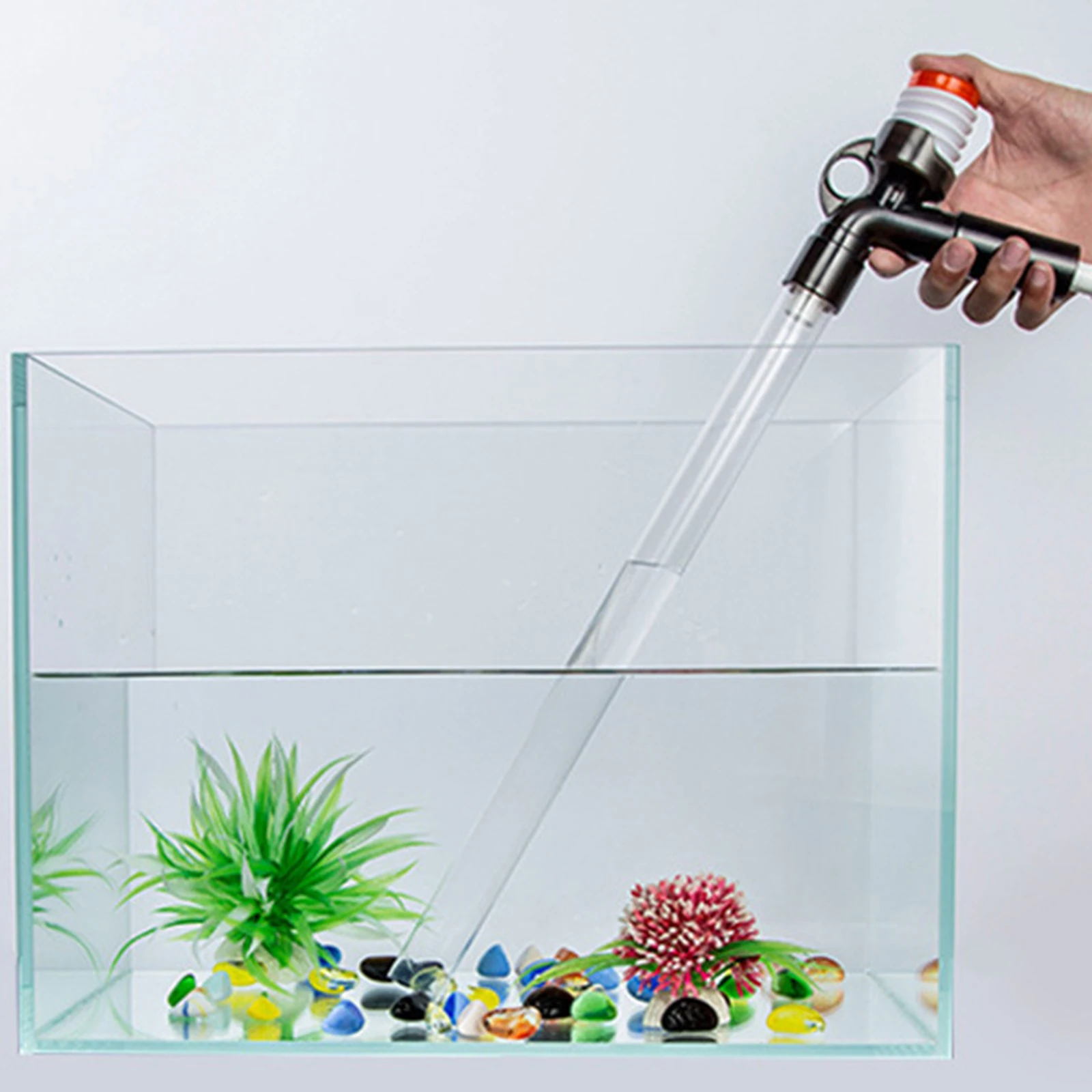 

Portable Fish Tank Water Cleaning Filter Pipe Set Powerful Suction Aquarium Siphon Cleaning Tool Water Changer Kit