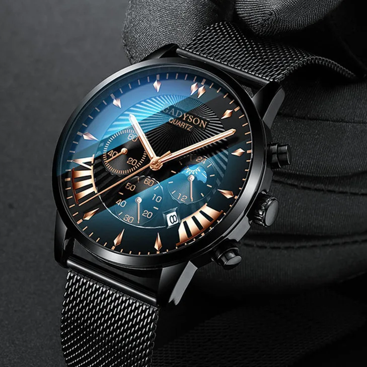

2021 Mens Watch Quartz stainless Steel Wristwatch Business Date Watch Luxury Brand Montre Homme Relogio Masculino Zegarek Meski