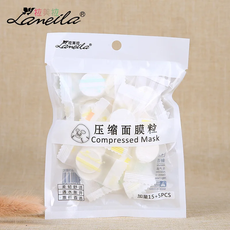 

Lameila Candy Compressed Facial Mask Grain Compressed Mask Paper Facemask Cloth 20 Grains DIY Self-Made Facemask D0851