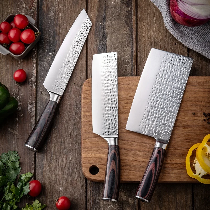 

Набор кухонных ножей из 3 предметов, набор профессиональных японских ножей для нарезки мяса, нож мясника 5Cr1 5, нож из нержавеющей стали