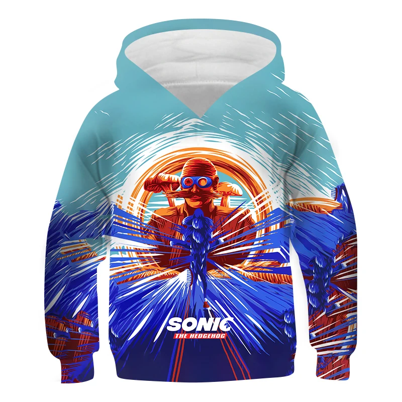

New Arrival Sonic Kids Autumn Hoodies Baby Boys Girls Sweatshirts Children Outwear Long Sleeve Tops Fashion Cartoon Streetwear