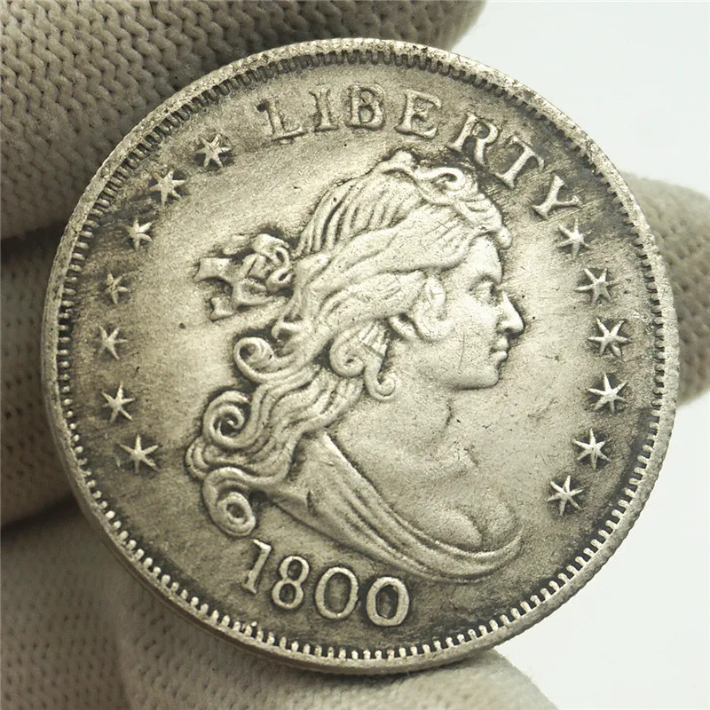 

1800 U.S. Silver Dollars Moore Coin Morgan Copper Core Imitate Can Blow Sound United States of America Commemorative Collect