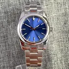 39 мм автоматические мужские часы NH35 Miyota 8215 движение сапфировое стекло устричный браслет СИНИЙ Sunburst