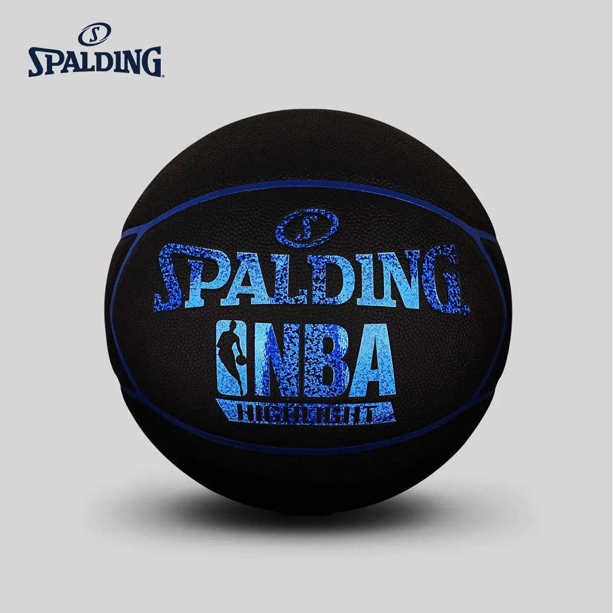 Оригинальный блестящий мяч для игры в NBA синяя звезда из ПУ кожи Размер 7