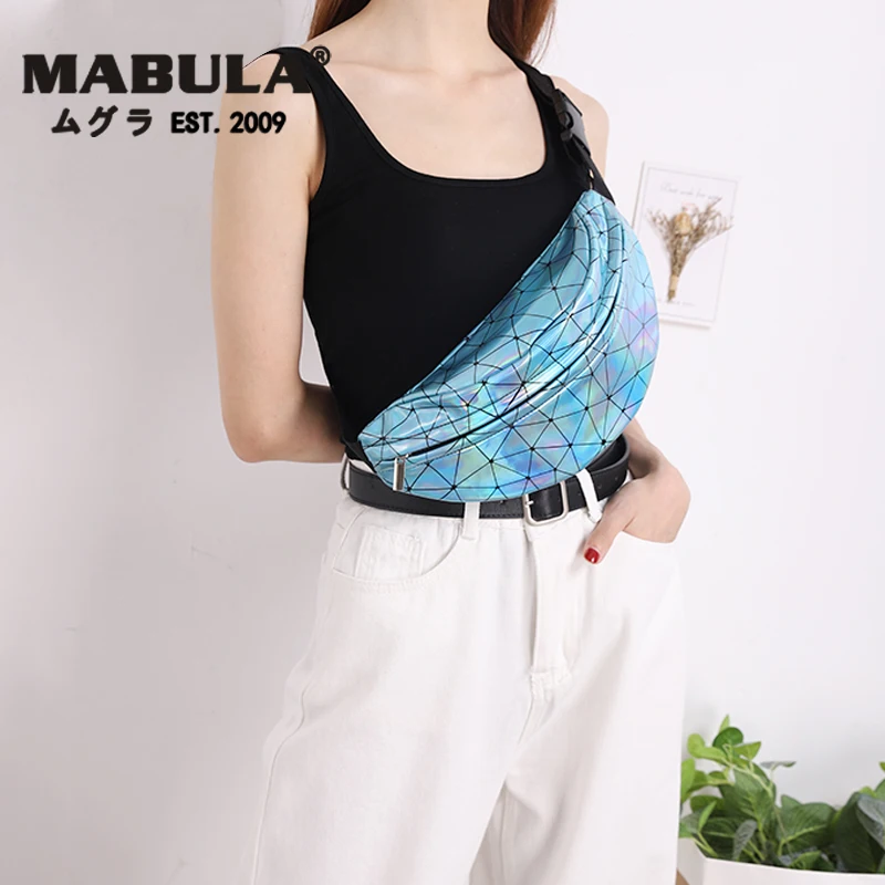 Мабула Светоотражающая Лазерная унисекс поясная сумка с неправильной формой из