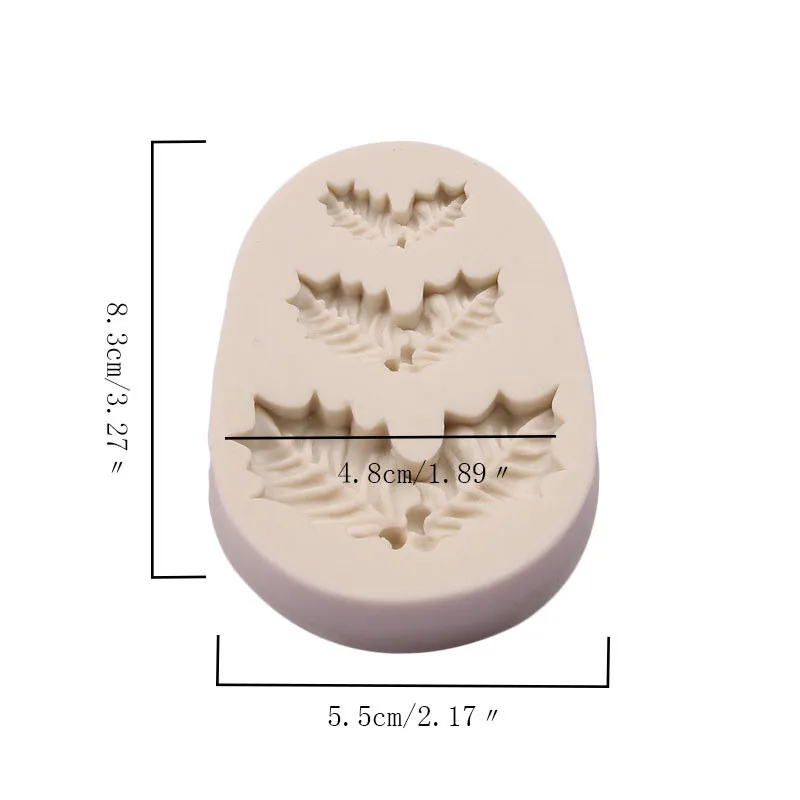 4 Янг Рождество Холли лист силиконовые формы торт жидкий силикон выпечки