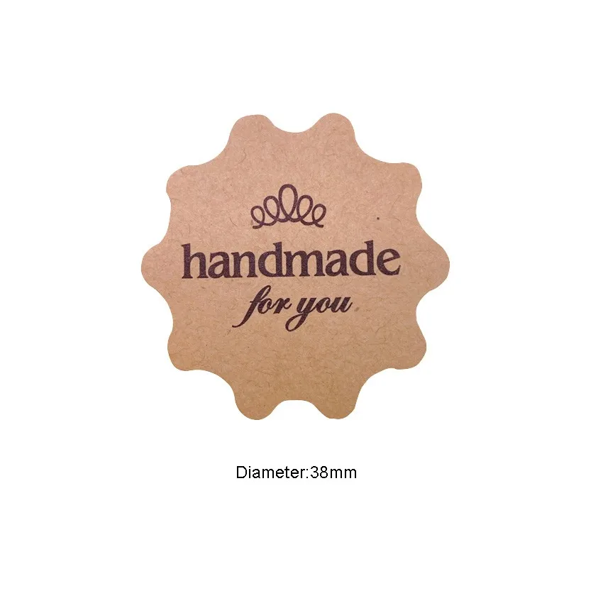 Наклейки ручной работы 100 шт./лот стикеры из крафт-бумаги рождественские наклейки