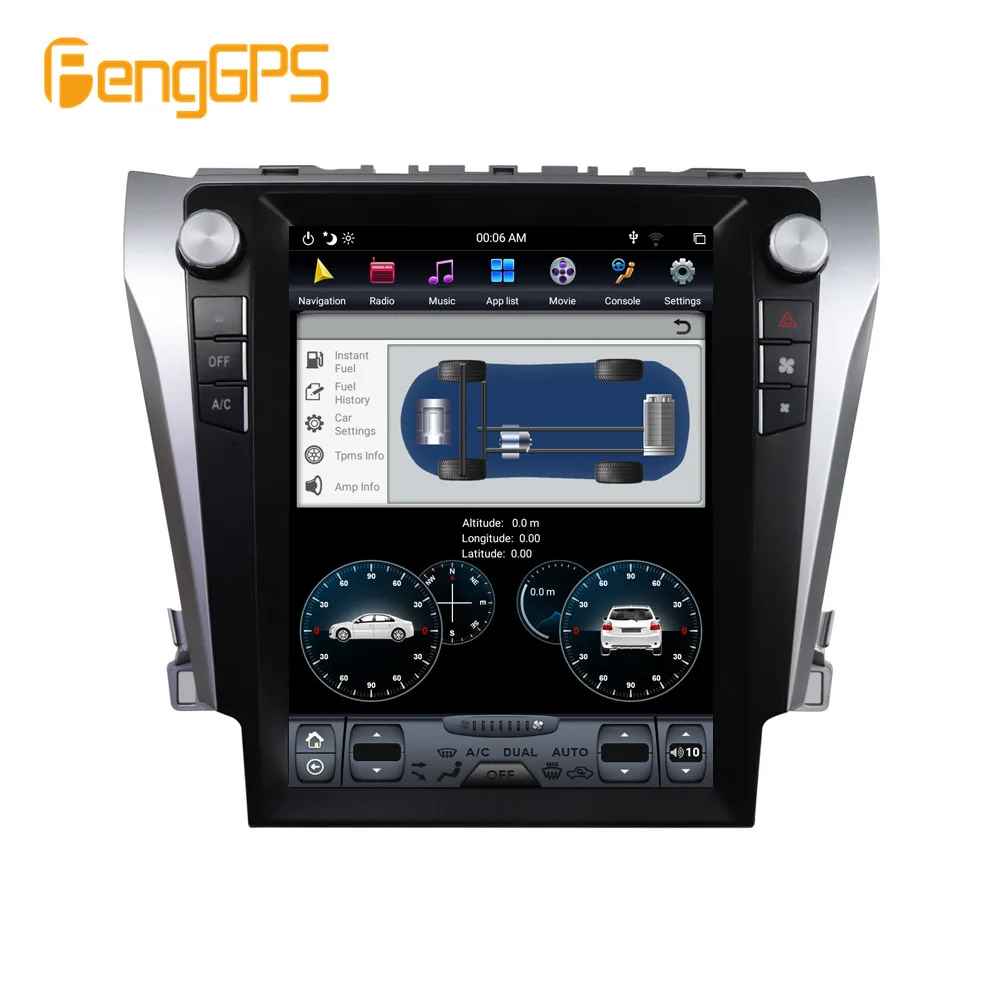Автомагнитола 1 din навигация для Toyota Camry Aurion 2012 2016 DSP 12 дюйма вертикальный экран