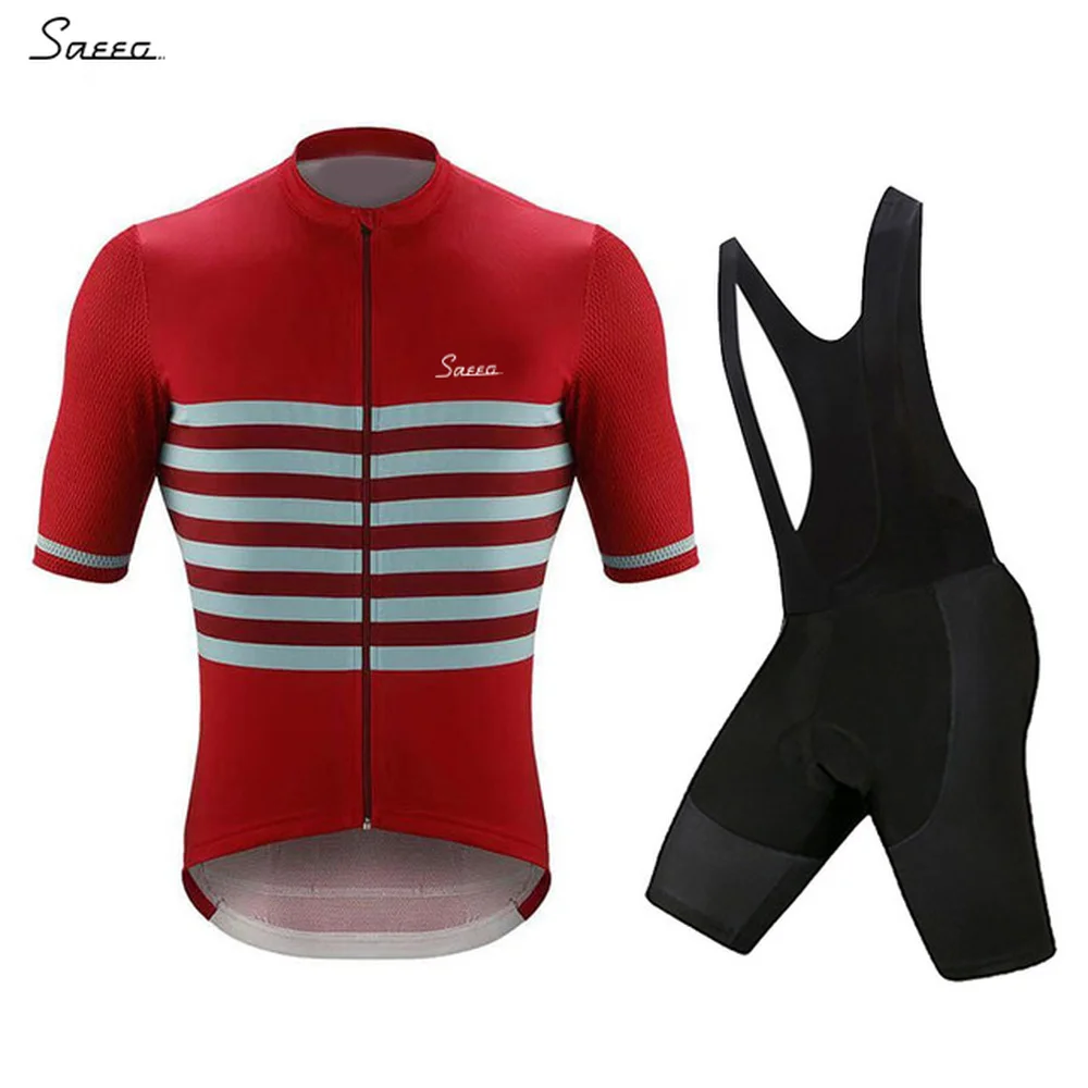 

2020 Pro Team Cycling Jersey Set Men Mountain Bike Clothing Summer MTB Bicycle Wear Clothes Anti-UV Cycling Clothing triathlon