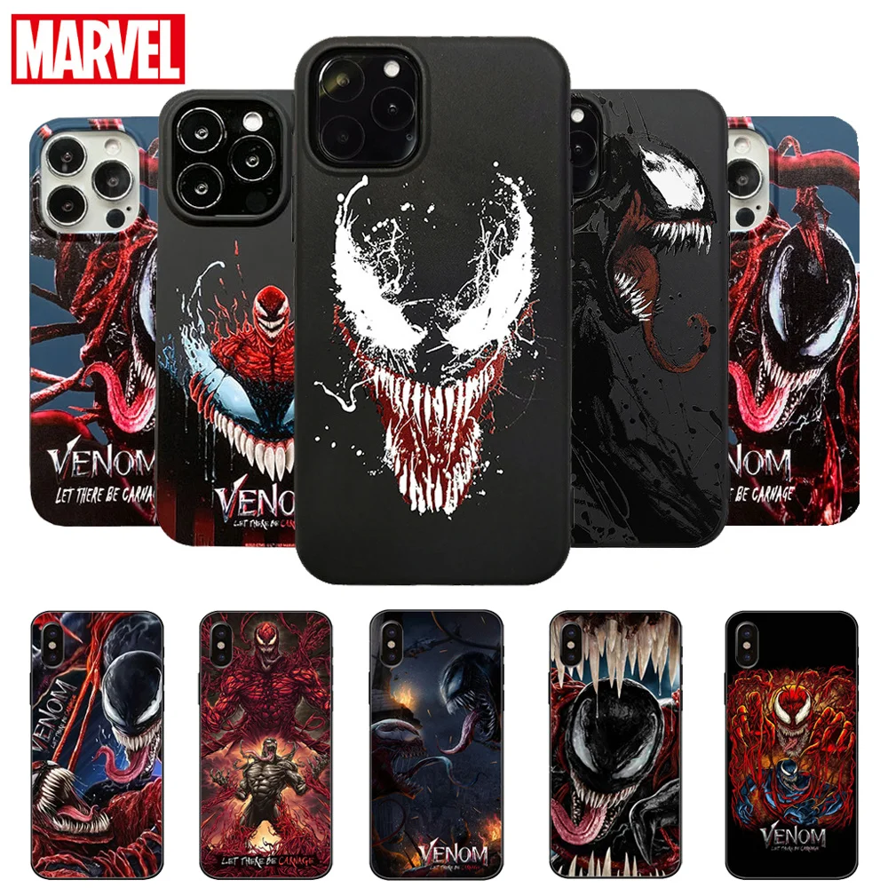 

Marvel Venom Mobile Phone Case for iPhone 12 Pro MAX Phone Cover iPhone 11 Case 13 7 8 Plus X XS XR Protector Shell