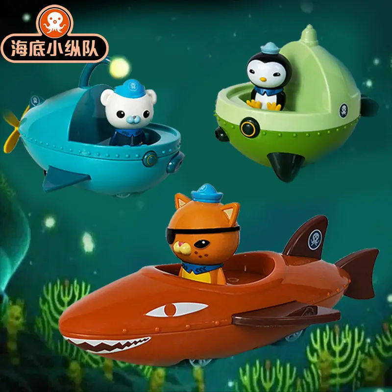 3 шт./компл. Octonauts фигурка игрушки замок осьминога Акула лодка модель куклы с