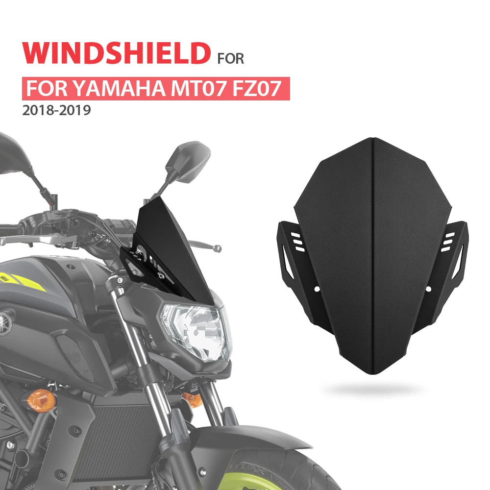 Kemimoto Мотоцикл с ЧПУ лобовое стекло ветровое для YAMAHA MT 07 MT07 2018 2019 FZ07 FZ Алюминиевый