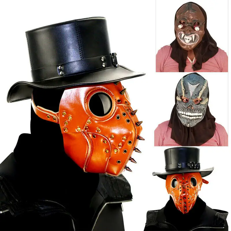 Хэллоуин стимпанк чумной доктор маска Косплэй бар вечерние забавные