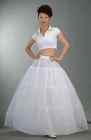 hot selling fashion style white 3 hoop 2 layer wedding dress crinoline petticoat