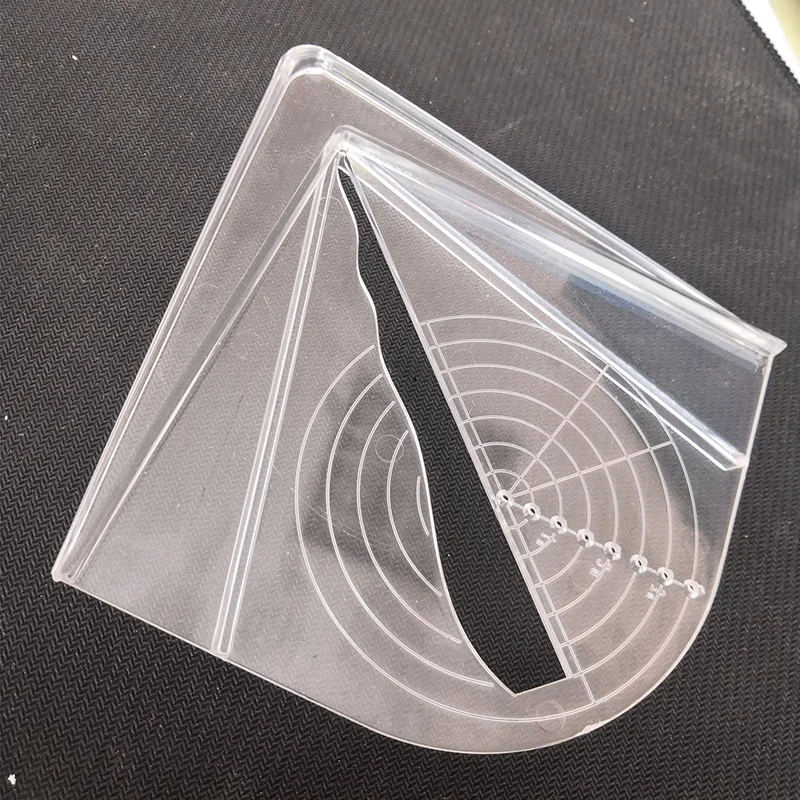 

Woodworking Transparent Scriber Practical Layout Tool Plastic Center Finder for Square Octagon Circles