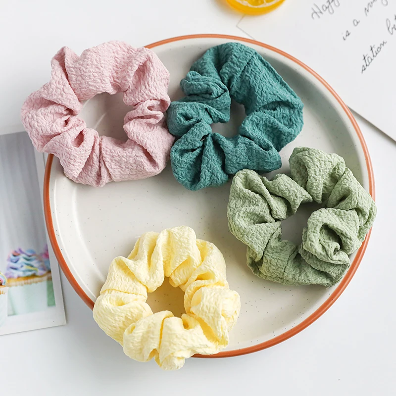 Женская однотонная элегантная резинка для волос эластичная девочек держатель