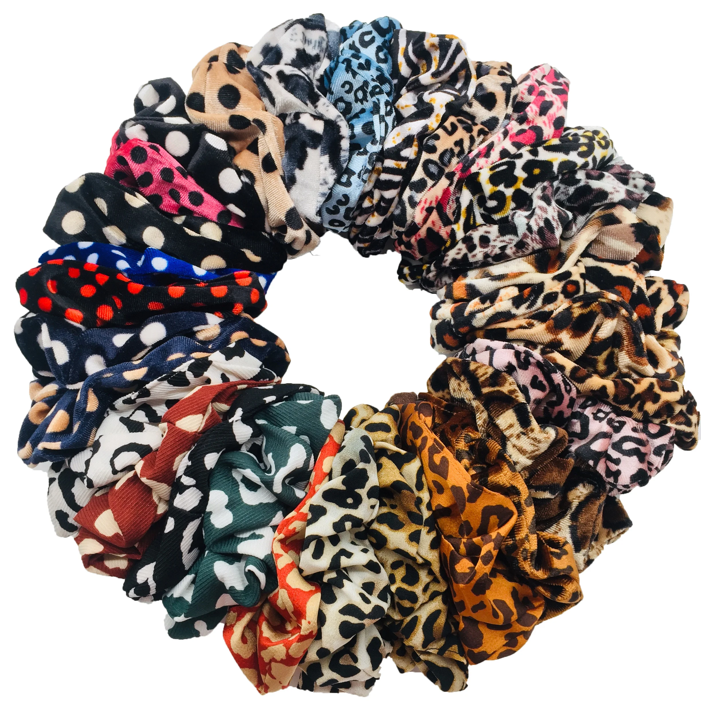Женский бархатный аксессуар для волос Scrunchies леопардовые резинки-держатели