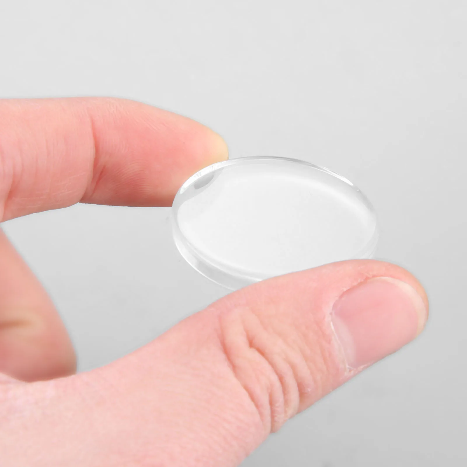 100/50/20/10/5pcs Transparent Glass Refrigerator Sticker Both Side Flat Round Clear Glass Cabochon Handmade Jewelry Accessories