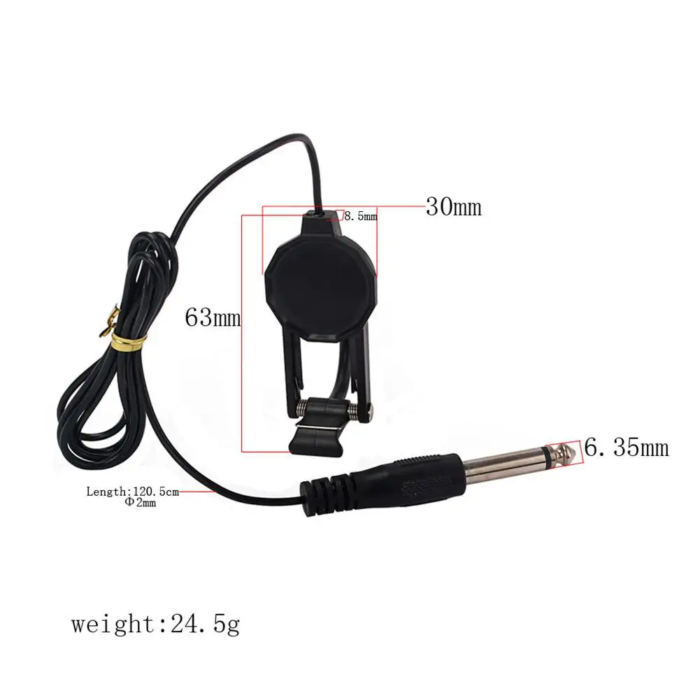 IRIN GMB348 Профессиональный пикап с 1/4 &quotJack 120 мм кабелем черный для электрической