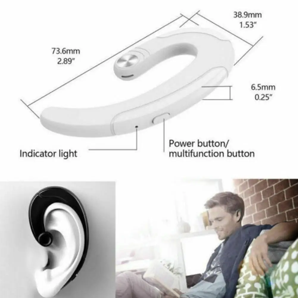

2021Wireless Bluetooth Headphone Exquisite Earphone Earphones Mic Hook Handsfree Bone with earbuds Headphones Conduction He O6V2