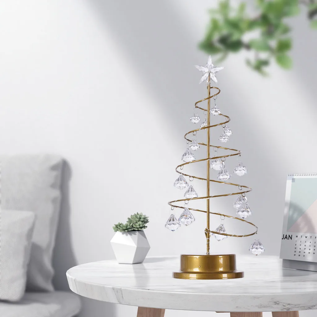 

Christmas Tree Lamp Spiral Shaped Night Light for Party Table Top Children