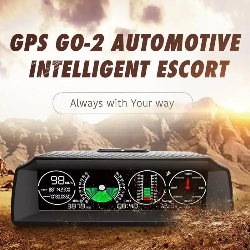 VODOOL gps GO-2 Многофункциональный al умный автомобильный измеритель наклона компас инклинометра Спидометр Функция измерения высоты