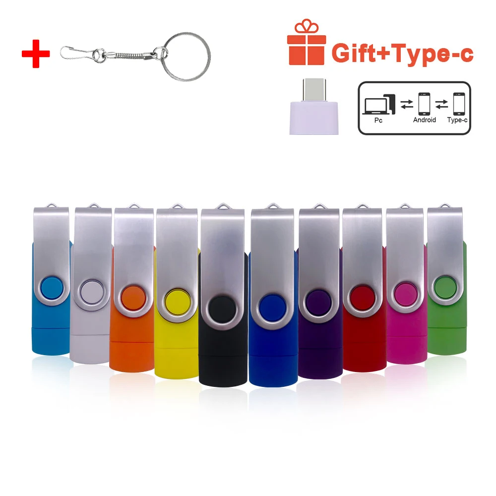 Вращающийся Смарт флеш накопитель USB OTG 2 0 64 ГБ 32 16 8 4 Гб флешка карта памяти Android