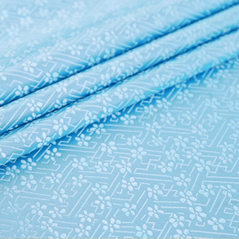 Цветочная ткань парча жаккардовая нейлон для платья материал шитья |