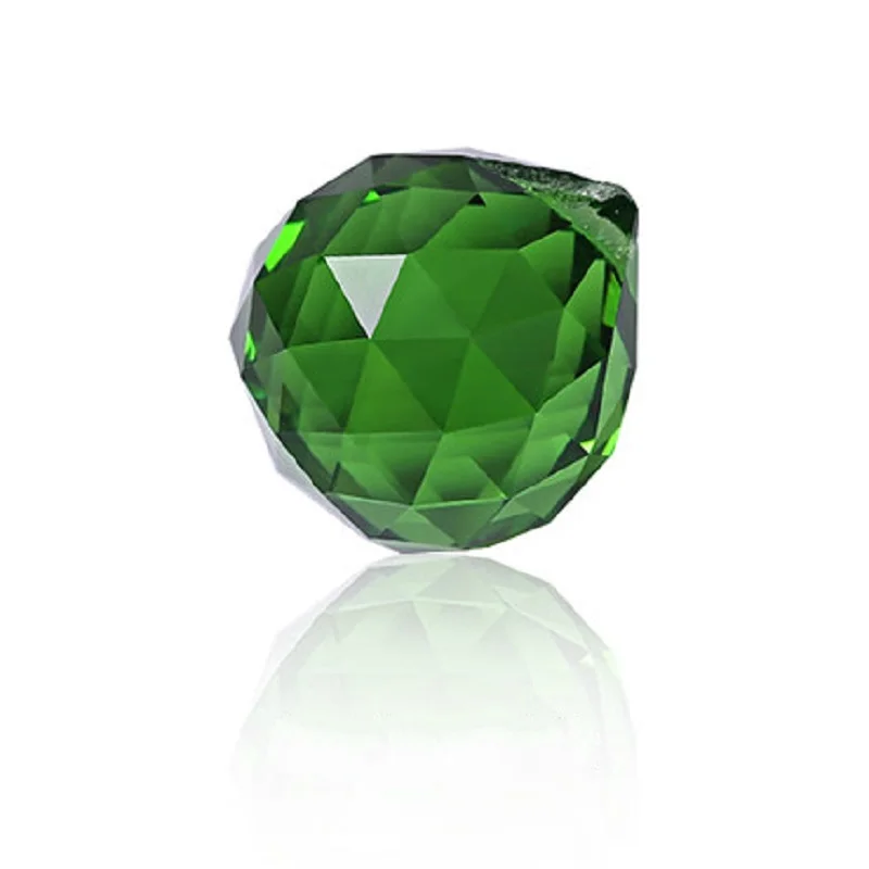 

15mm-40mm Dark Green Crystal Prism Part Chandelier Crystal Shinning Crystal Ball Glass K9 Balls