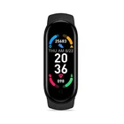 Смарт-браслет M6 для мужчин и женщин, водонепроницаемый фитнес-трекер с функцией измерения кровяного давления, для Android и IOS