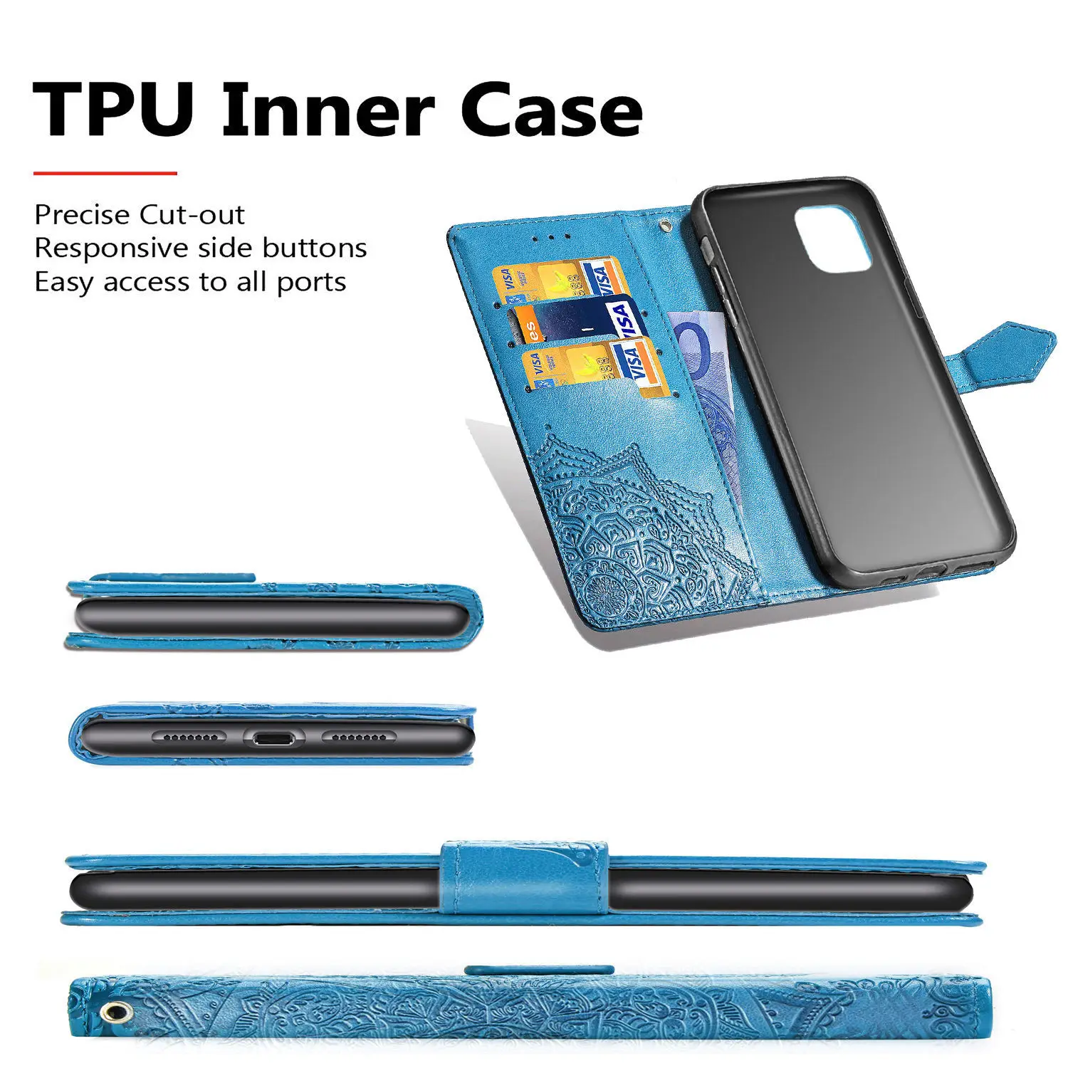 

KISSCASE Retro PU Leather Case For iPhone 12 X 11 7 8 Plus XS Multi Card Holder Phone Cases For iPhone XS XR 11 Pro Max Cover